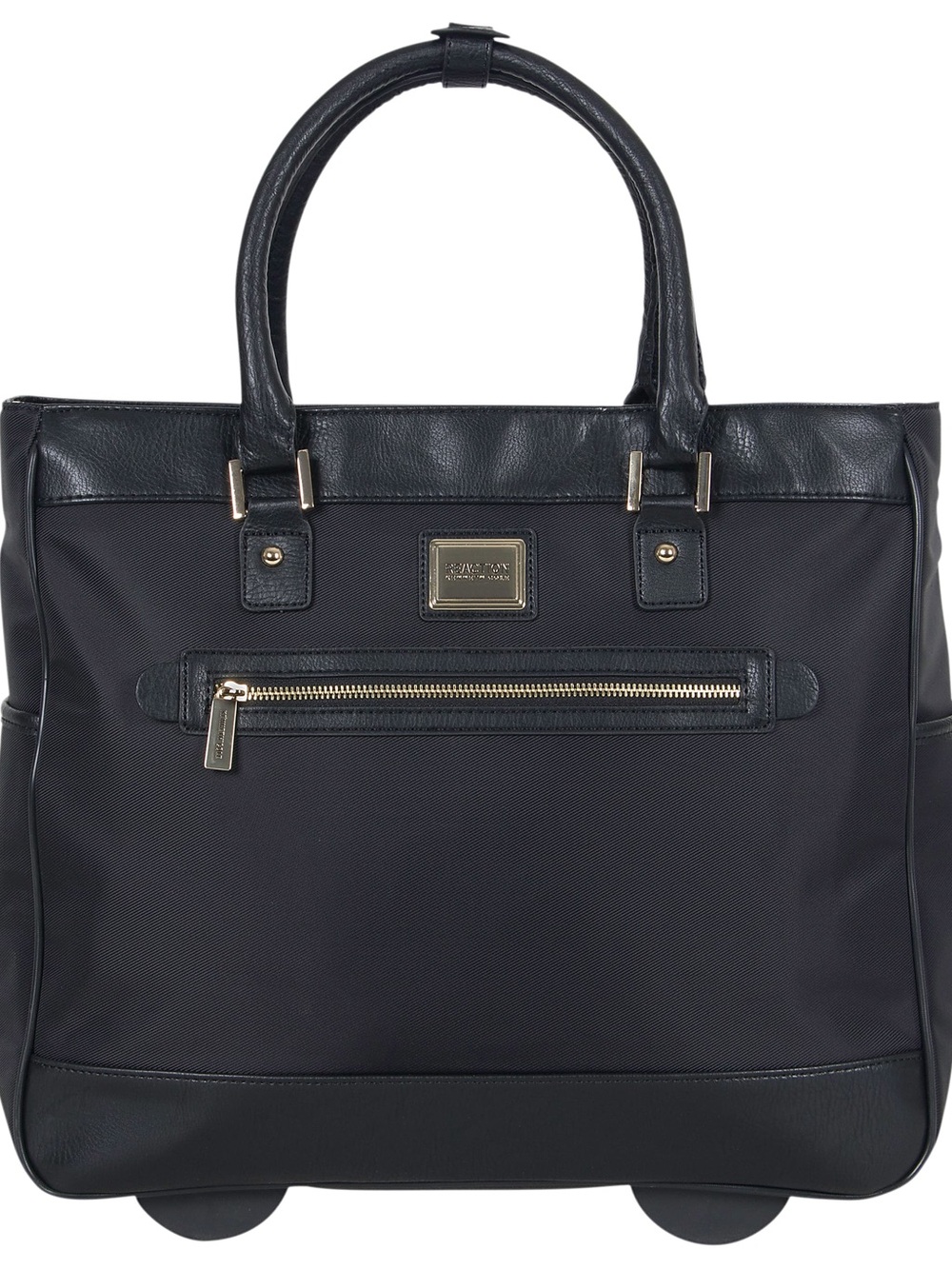 Kenneth Cole Black Laptop Tote with Gold Hardware